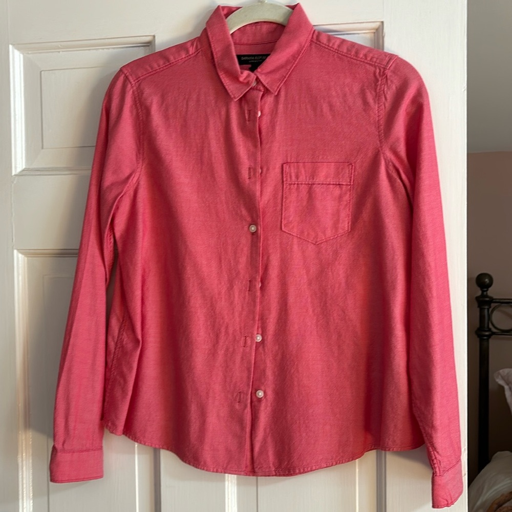 Banana Republic Coral Button-Down Shirt